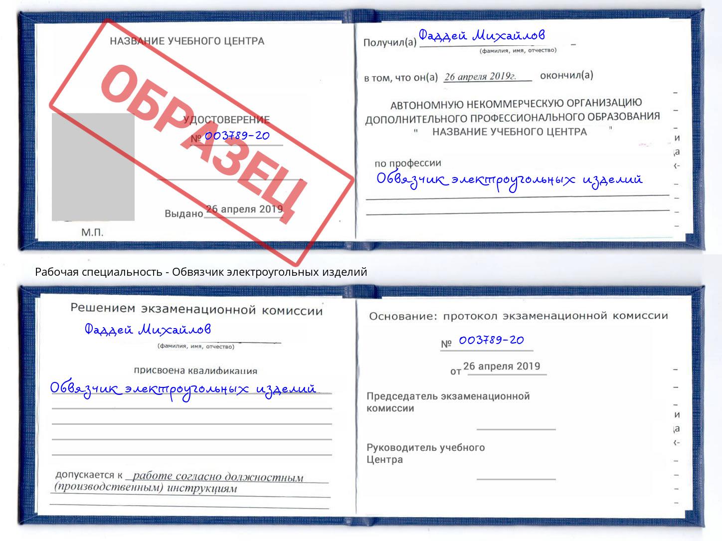 Обвязчик электроугольных изделий Славянск-на-Кубани